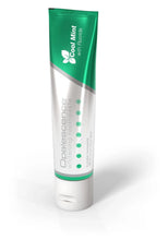 Opalescence whitening toothpaste tube, Cool Mint label on green upper cap with Fluoride