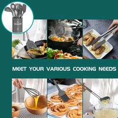Umite Chef Silicone Kitchen Utensils Set with Stainless Handles - Mumzar