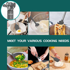 Umite Chef Silicone Kitchen Utensils Set with Stainless Handles - Mumzar