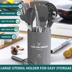 Umite Chef Silicone Kitchen Utensils Set with Stainless Handles - Mumzar