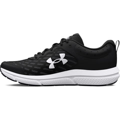 Under Armour running shoes men black with white logo and cushioned sole for comfort