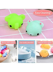 Huitich unicorn squishy toy set featuring colorful, soft toys for easy cleaning and fun activities