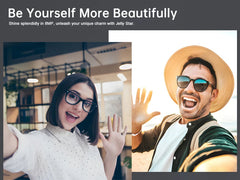 Unihertz mini smartphone android 13 showing two selfie examples of woman indoors and man at beach