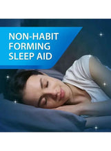 Unisom non-habit forming sleep aid label with sleeping person