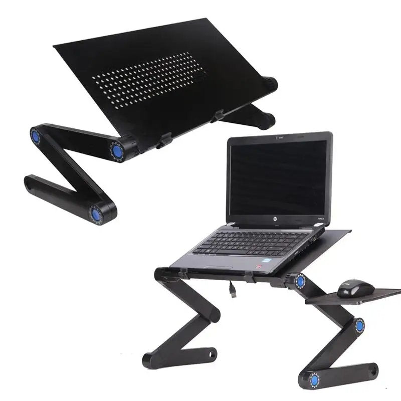 Huitich portable laptop desk with mouse stand adjustable folding legs for ergonomic use