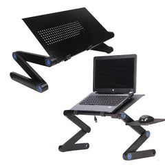 Huitich portable laptop desk with mouse stand adjustable folding legs for ergonomic use
