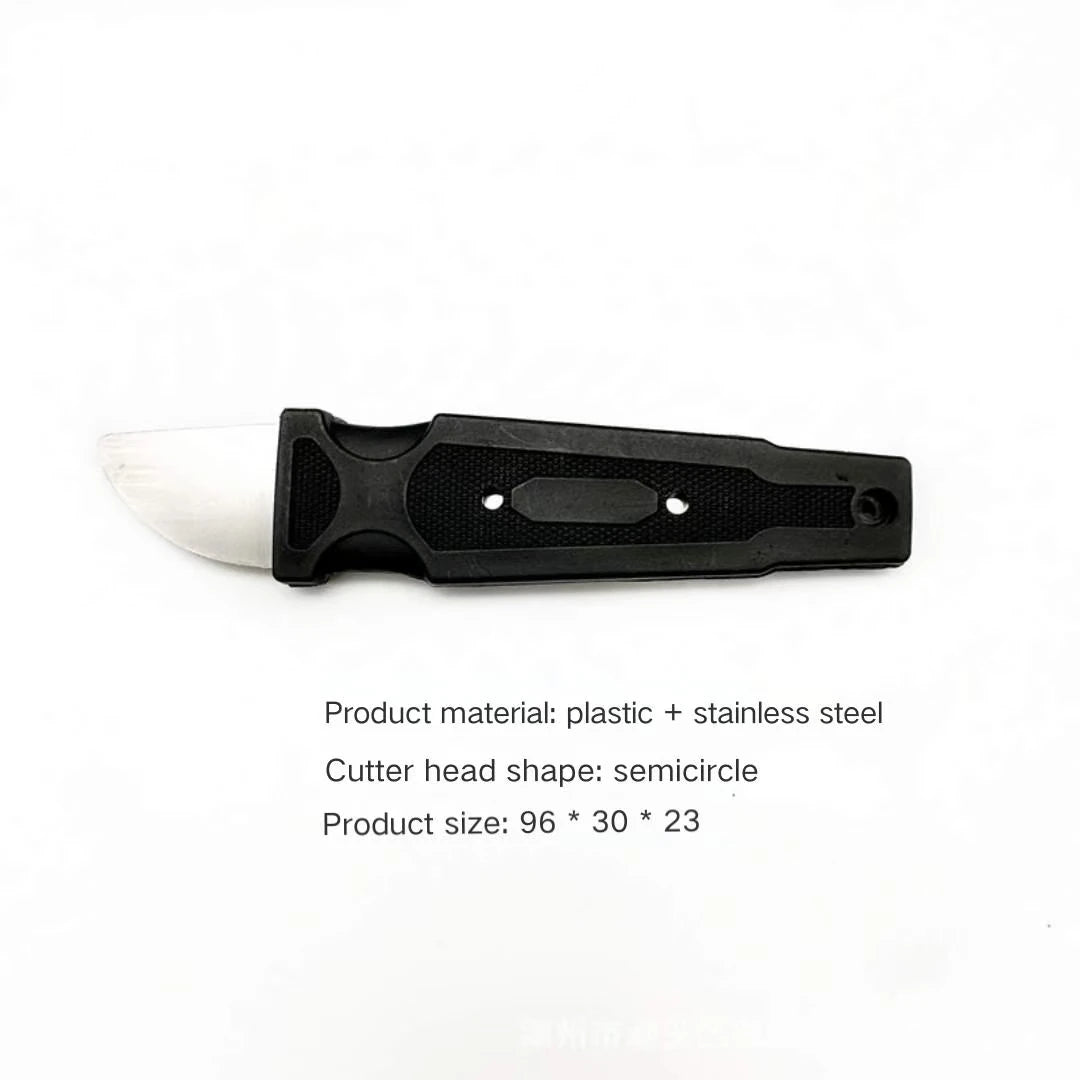 Mumzar mobile phone tablet repair tool compact semicircle blade knife with stainless steel edge and black plastic handle
