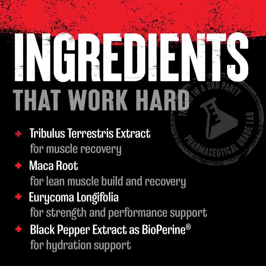 Animal Stak 2 supplement UAE ingredients list showing Tribulus Maca Eurycoma and Black Pepper extract