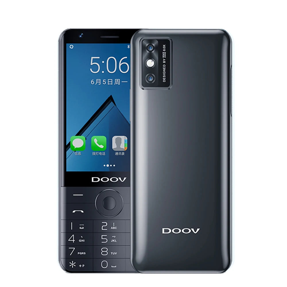 DOOV R17 Pro 4G keypad phone dark gray glossy with numeric keypad large display and dual rear cameras