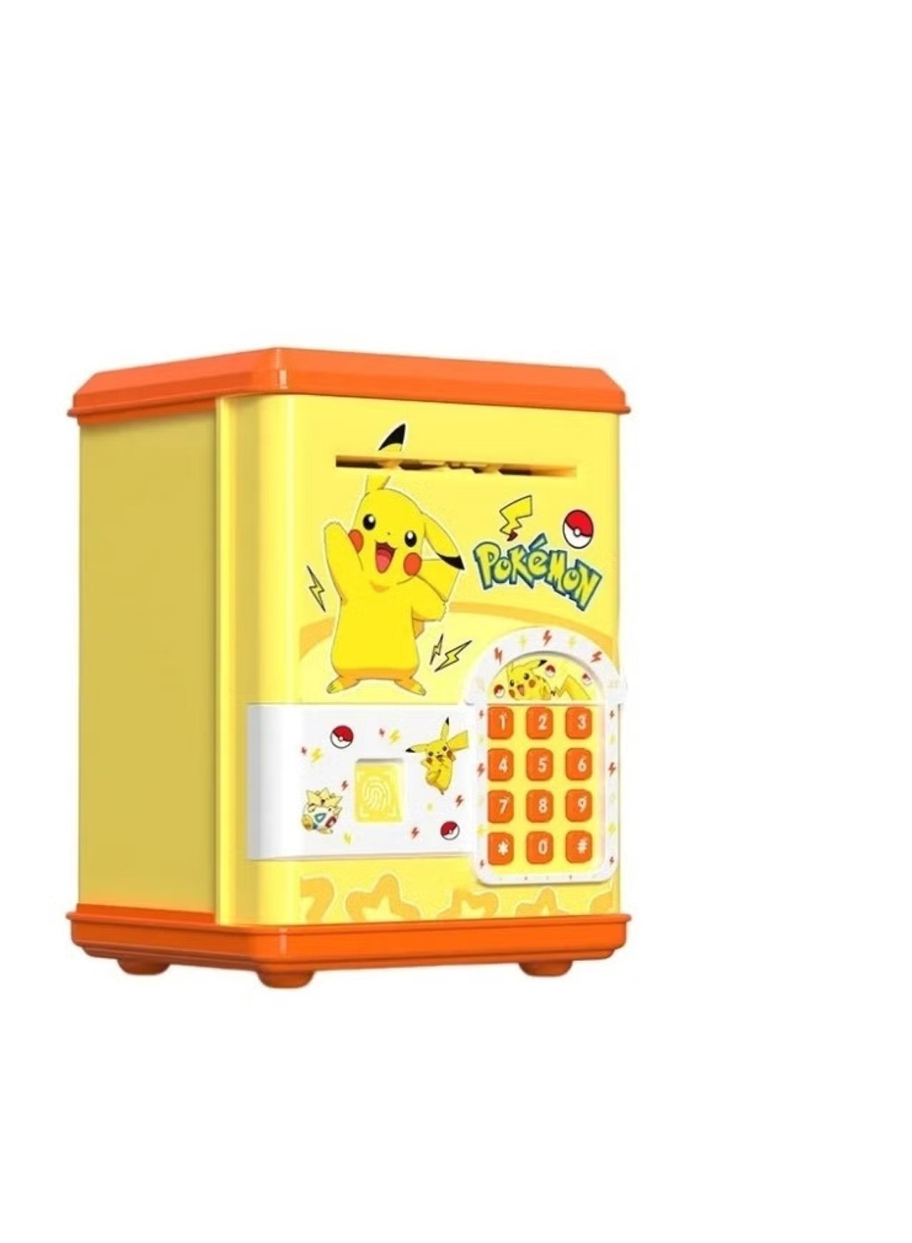 Unlock with Card & Fingerprint PokeBank: The Pokemon ATM Machine in Vibrant Yellow! - Mumzar.com