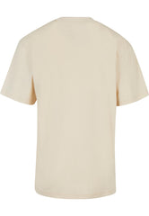 Urban classics tall tee for men in beige shown from the back with short sleeves and a relaxed fit