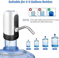 Huitich USB rechargeable water dispenser for 2 to 5 gallon bottles with stainless steel spout