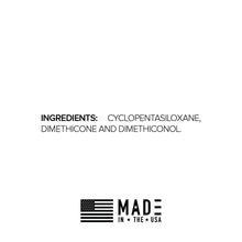 Valm lubricant label ingredients text with “Made in the USA” logo