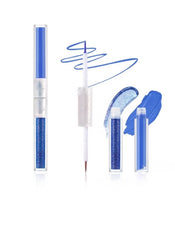 Huitich 2 in 1 glitter and matte eyeliner in vibrant blue with dual applicators and swatches
