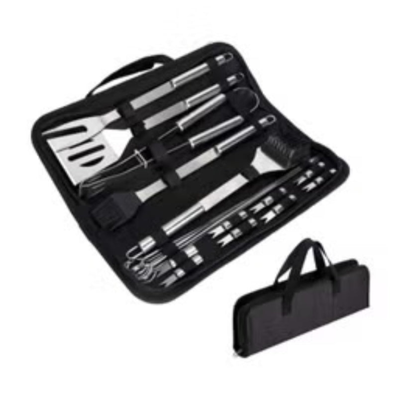 Huitich 20 piece BBQ tool kit with bag featuring stainless steel utensils and black carrying case