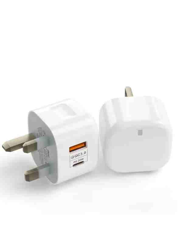 Huitich 20W Dual Port USB Charger with orange quick charge port 20W fast charger for iPad Pro