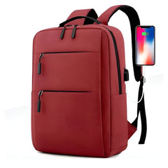 Huitich baby travel bag in red with USB charging port 4 piece diaper bag grey pink