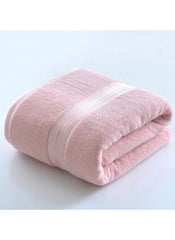 Huitich soft pink towel folded neatly from 8 piece towel set online for bathroom use