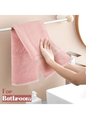 Huitich soft pink towel hanging on a bathroom rack showcasing 8 piece towel set online