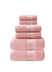 Huitich pink 8 piece towel set online stacked with soft cotton bath and hand towels