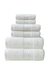 Huitich 8 piece towel set online with soft white towels in various sizes stacked neatly