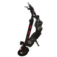 Huitich off-road electric scooter rear view with gray seat and vertical red taillights