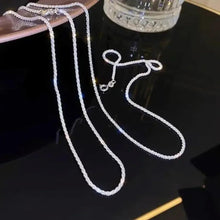 Silver layered choker necklace with small pendant, two dangling chains