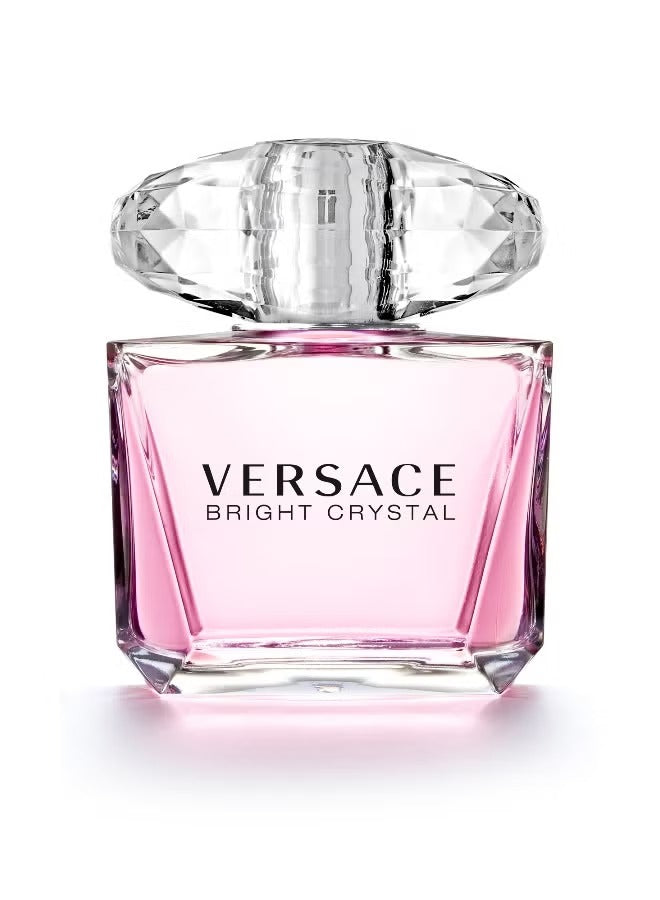 Versace Bright Crystal EDT 200ml Bottle Featuring Elegant Design and Subtle Pink Fragrance