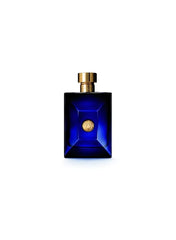 Versace Dylan Blue 200ml for men, a striking fragrance in a blue glass bottle with a gold accent