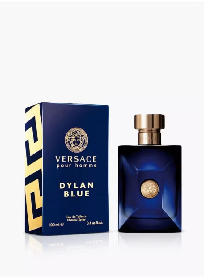 Versace Dylan Blue for men 100ml fragrance bottle with elegant packaging for a fresh and modern scent