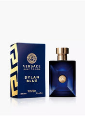 Versace Dylan Blue for men 100ml fragrance bottle with elegant packaging for a fresh and modern scent