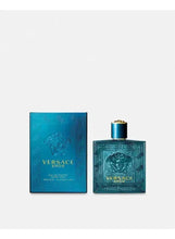 Versace Eros men's EDT spray bottle and matching blue product box
