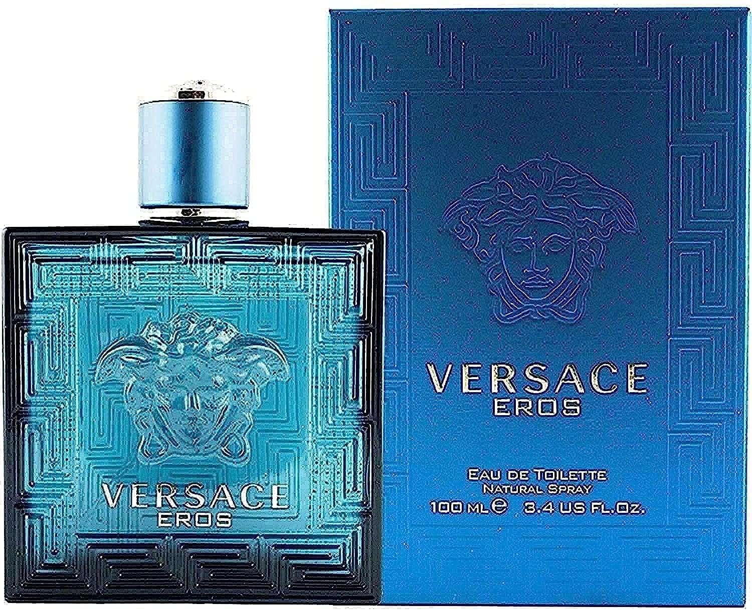 Versace Eros for men 100ml Eau de Toilette blue bottle with matching box from Visit the VERSACE Store