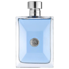 Versace Pour Homme perfume UAE in a clear rectangular bottle with light blue liquid and silver cap