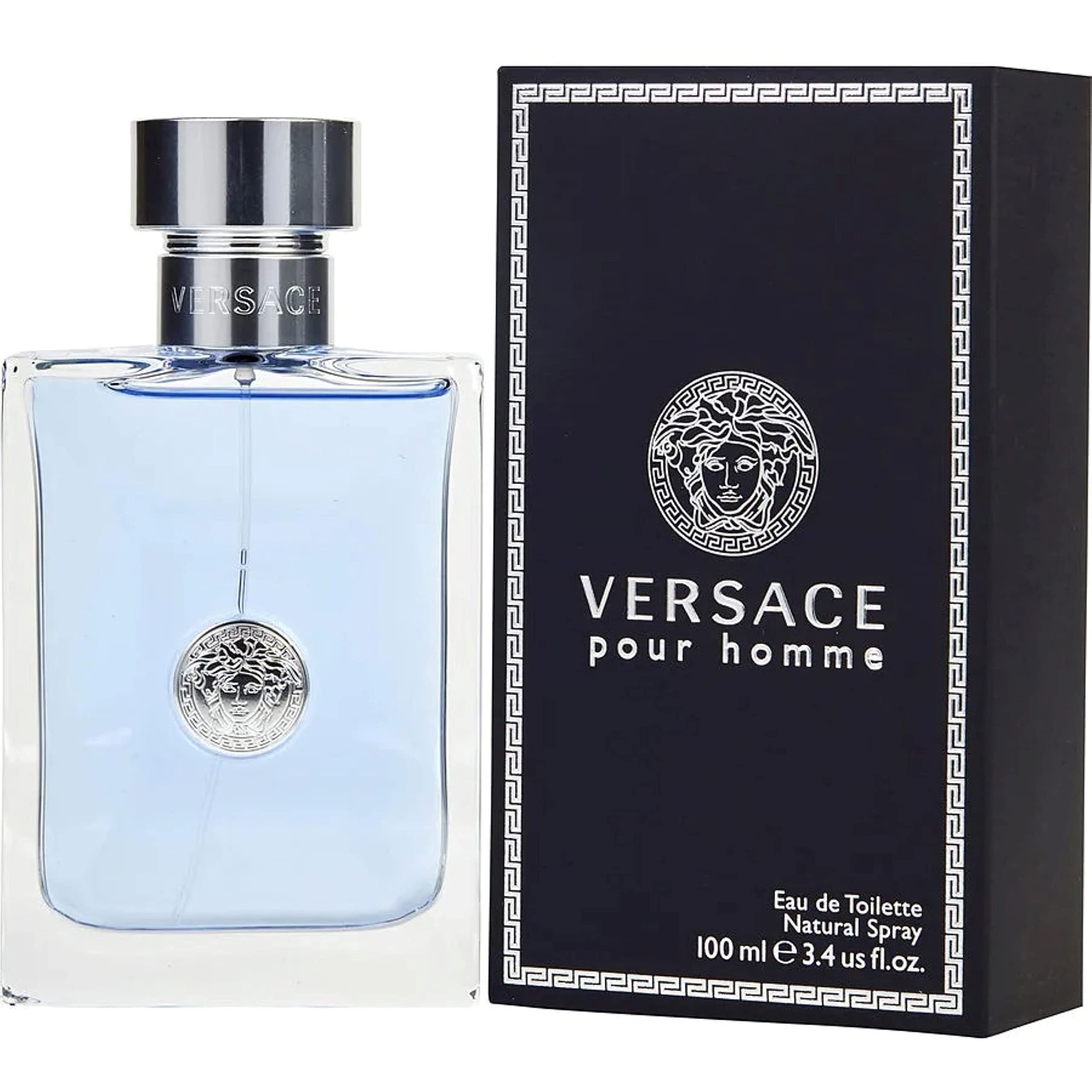 Versace Pour Homme perfume UAE 100ml Eau de Toilette natural spray with silver cap and black box