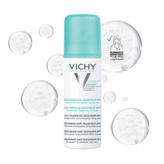 Vichy 48 hour deodorant spray in a white bottle with a clean design for lasting freshness and protection