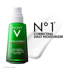 Vichy Phytosolution Dual Moisturizer for oily skin in a green bottle with a pump dispenser