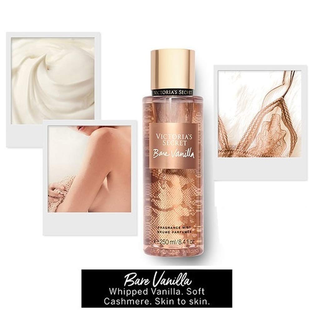 Victoria's Secret vanilla scented body spray for women with bare vanilla fragrance in 250 ml bottle