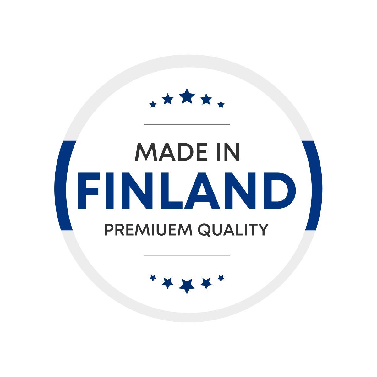 Made in Finland premium quality seal badge for Vitabalans iron bisglycinate supplement UAE