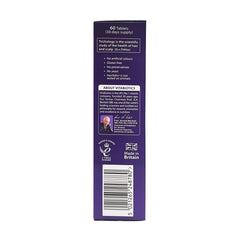 Side view of purple Hairfollic Vitabiotics Woman tablets UAE box showing 60 tablets 30 day supply barcode Made in Britain