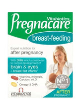 Breast-feeding multivitamin dual pack box front, green and white with woman photo