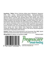 Breast-feeding multivitamin dual pack ingredients list and barcode on package