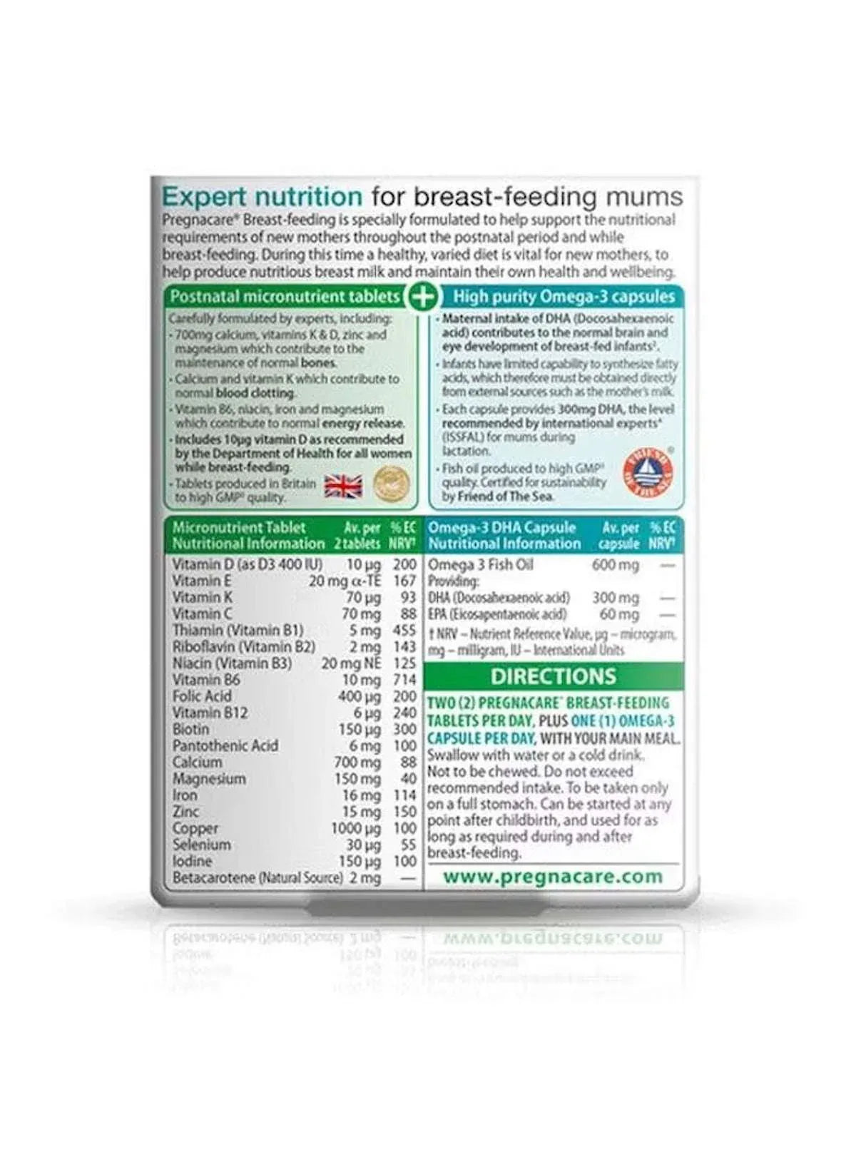 Pregnacare Breastfeeding MultiVitamins Dual Pack - 84 Tablets/Capsules - Mumzar