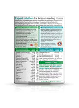 Breast-feeding multivitamin dual pack nutrition panel with vitamin ingredient table