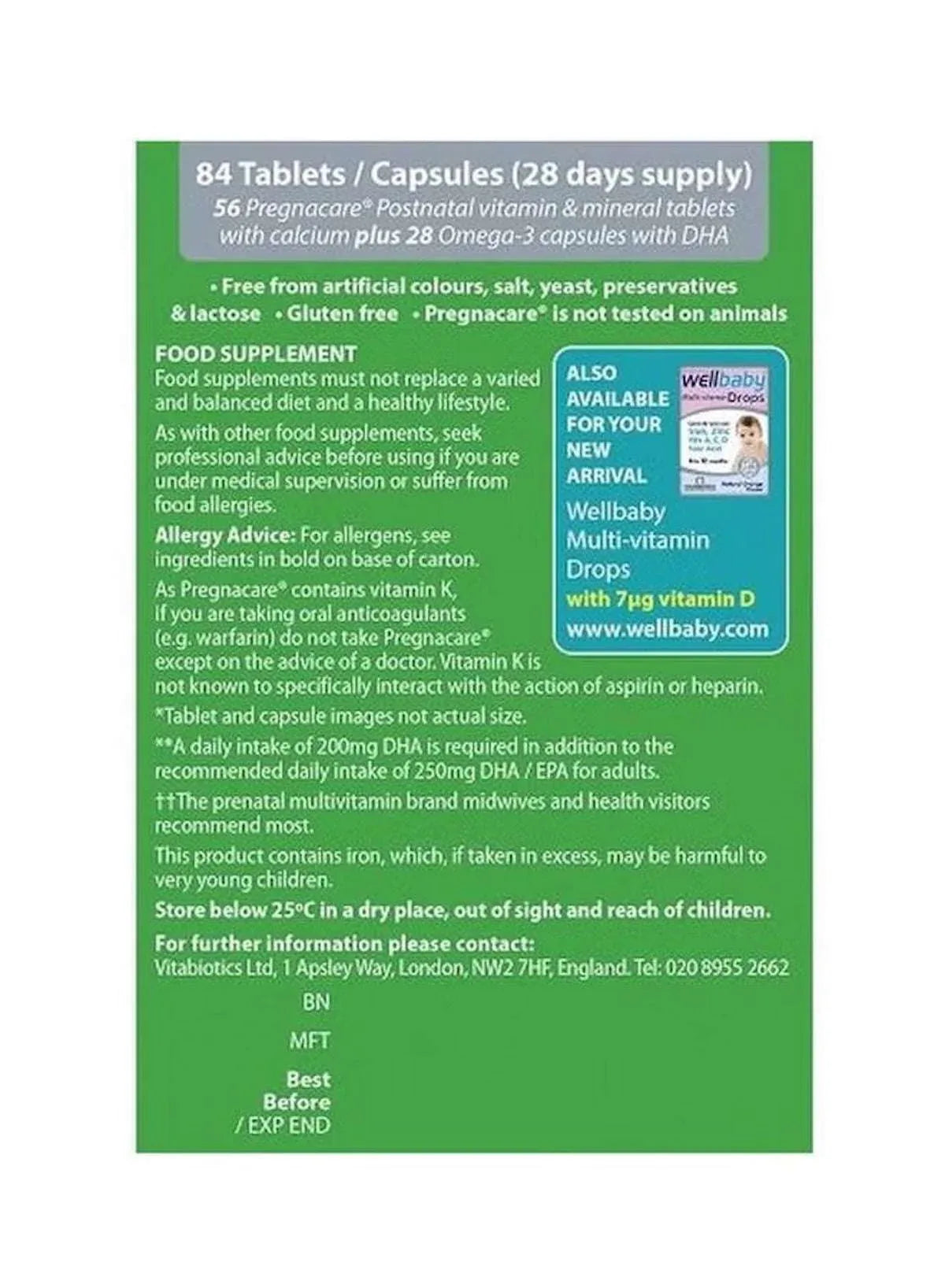 Pregnacare Breastfeeding MultiVitamins Dual Pack - 84 Tablets/Capsules - Mumzar