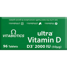 Vitamin D3 2000 IU 96 tablets package front panel