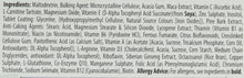 Wellman Conception ingredients list close-up with micronutrients and antioxidants