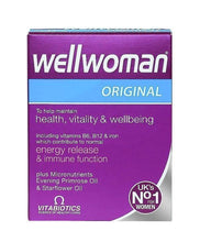 Vitabiotics Wellwoman Original capsule box, purple front with Original label
