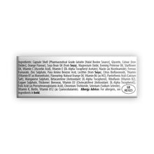 Vitabiotics Wellwoman Original capsule box, ingredients list strip