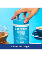 Vital Proteins Collagen Peptides Powder Unflavored for skin and joint health in a blue container
